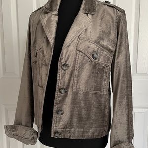 CAbi Velour Bomber Jacket, M